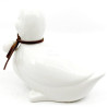 Ceramic Duck sitting head right with bow