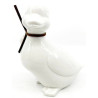 Ceramic Duck standing with head to the right with bow