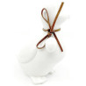 Ceramic Duck standing with head to the right with bow