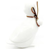 Ceramic Duck standing with head to the right with bow