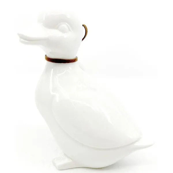 Canard en Céramique debout tête à gauche avec noeud