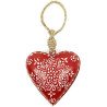 Curved red metal heart of Alsace to hang