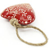 Curved red metal heart of Alsace to hang