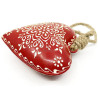 Curved red metal heart of Alsace to hang