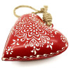 Curved red metal heart of Alsace to hang