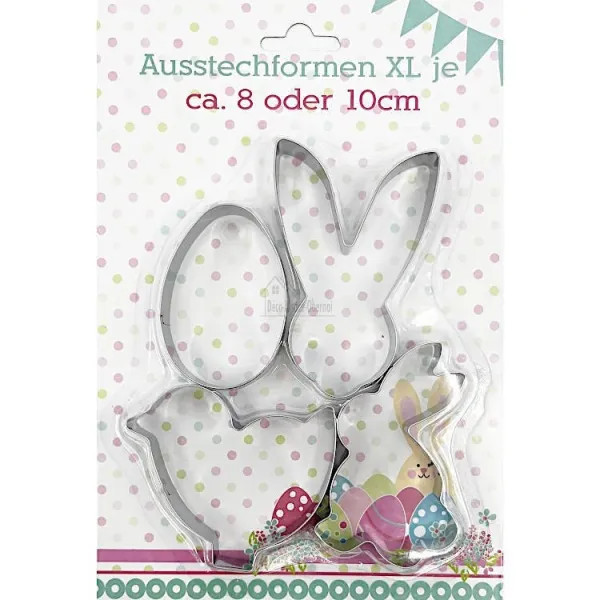 4er-Set Osterausstecher aus Edelstahl