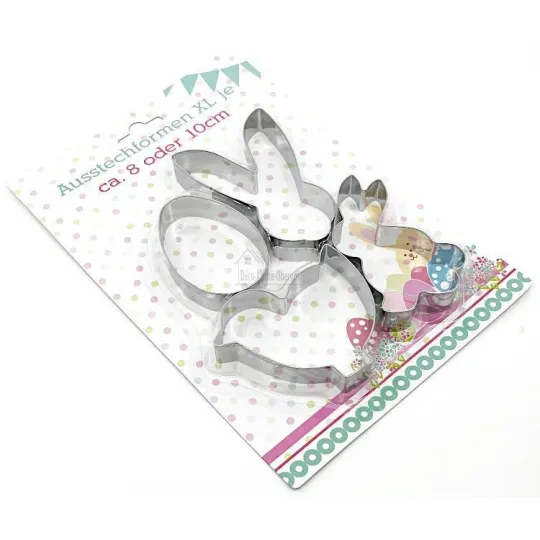 Set van 4 Paasuitsteekvormen in Roestvrij Staal