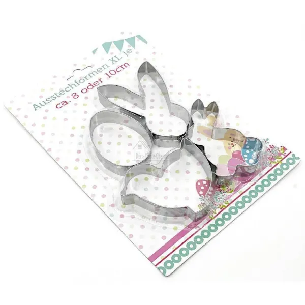 Lot de 4 Emporte Pièces spécial Pâques en Acier