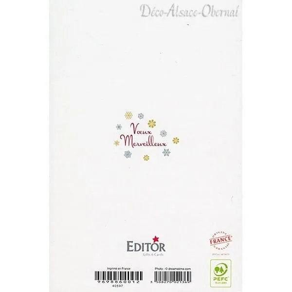 Carte de Voeux Bredele en Panier Meilleurs Voeux