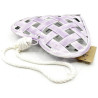 Heart in Braided Metal lacquered Bright Pink to hang