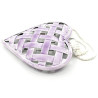 Heart in Braided Metal lacquered Bright Pink to hang