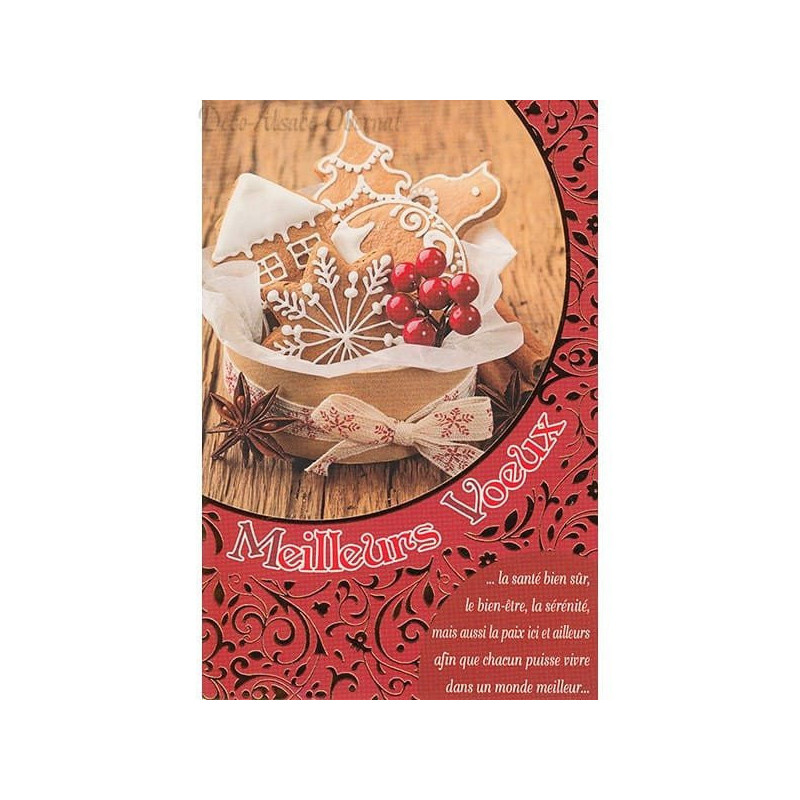 Bredele Greeting Card in Basket Best Wishes
