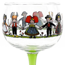 Verre à Vin d'Alsace décor Hansi