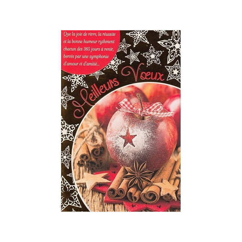 Winter Apple and Cinnamon Greeting Card and Best Wishes