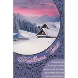 Carte de Voeux Chalet sous la Neige Meilleurs Voeux