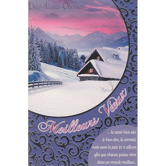 Snow Chalet Greeting Card Best Wishes
