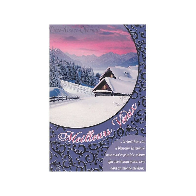 Snow Chalet Greeting Card Best Wishes