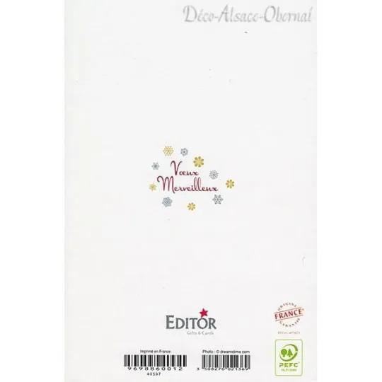 Wenskaart Vogel in de Sneeuw Hartelijke Wensen