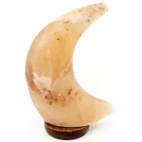 Mondförmige Lampe aus Himalaya-Salzkristall
