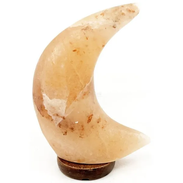 Mondförmige Lampe aus Himalaya-Salzkristall