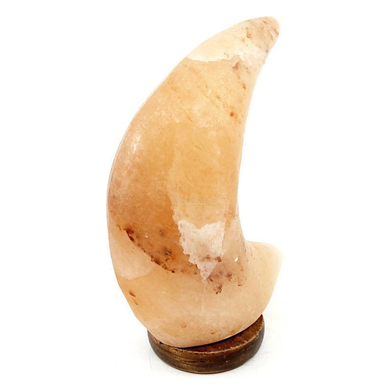 Mondförmige Lampe aus Himalaya-Salzkristall