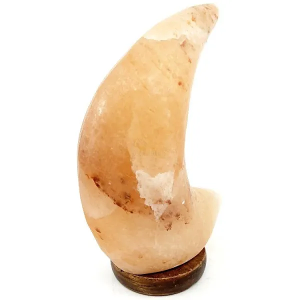 Mondförmige Lampe aus Himalaya-Salzkristall