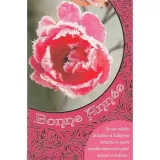 Happy New Year Frosted Pink Greeting Card