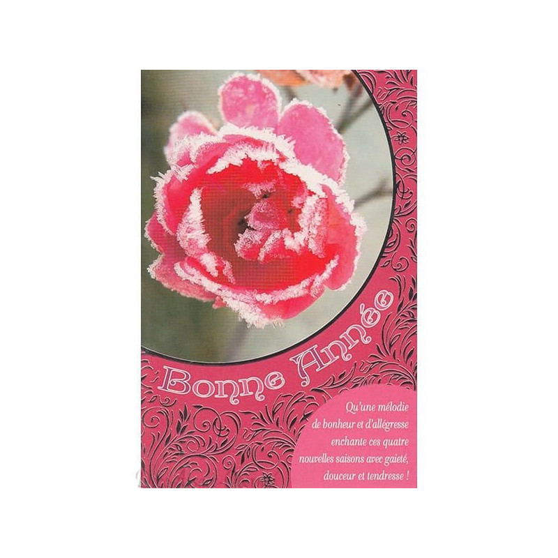 Grußkarte Guten Rutsch ins Neue Jahr Frosted Rosa