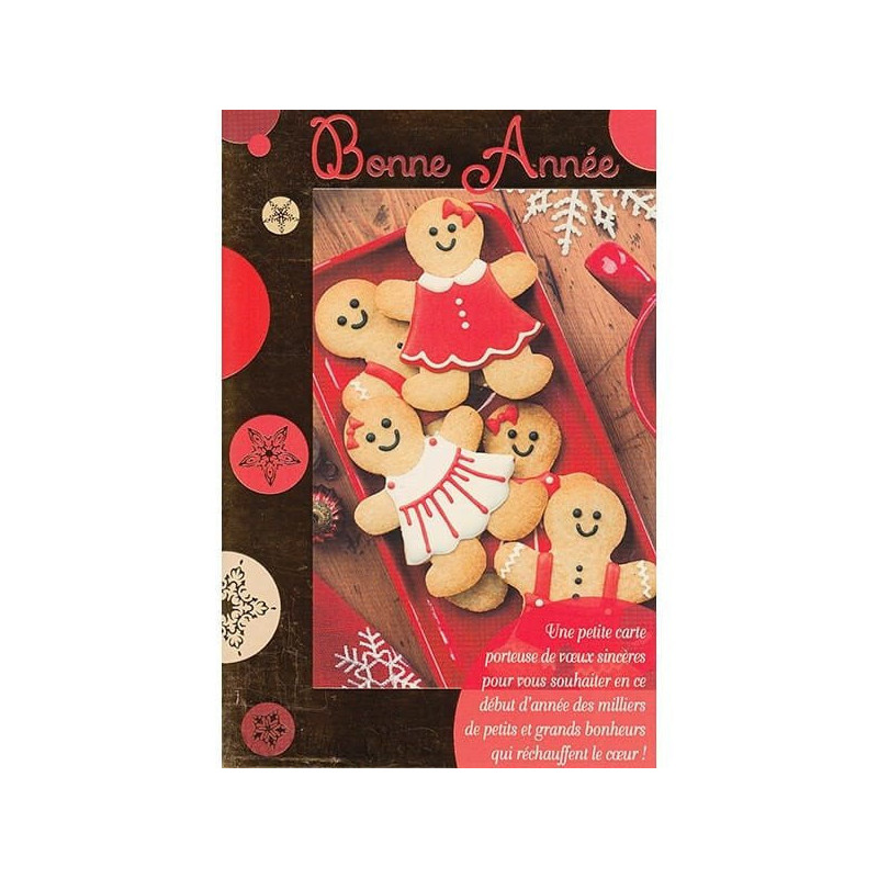 Grußkarte Guten Rutsch ins Neue Jahr Biscuits Alsace