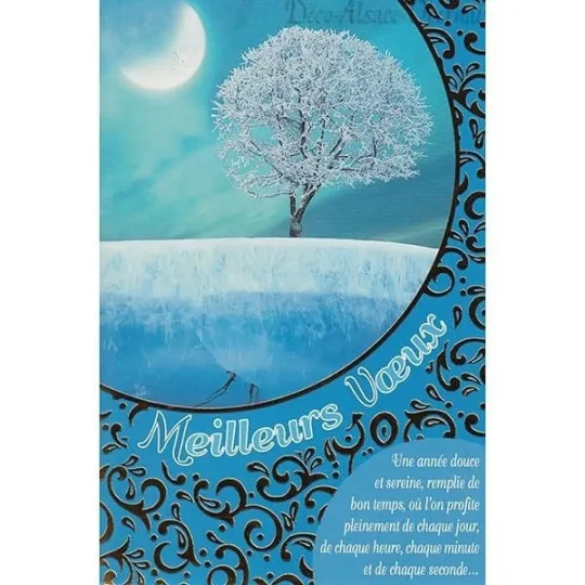 Carte de Voeux Paysage Hivernal Meilleurs Voeux