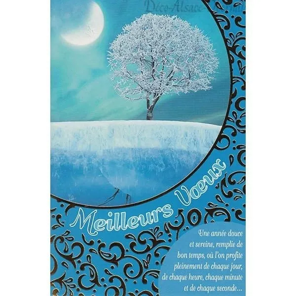 Carte de Voeux Paysage Hivernal Meilleurs Voeux