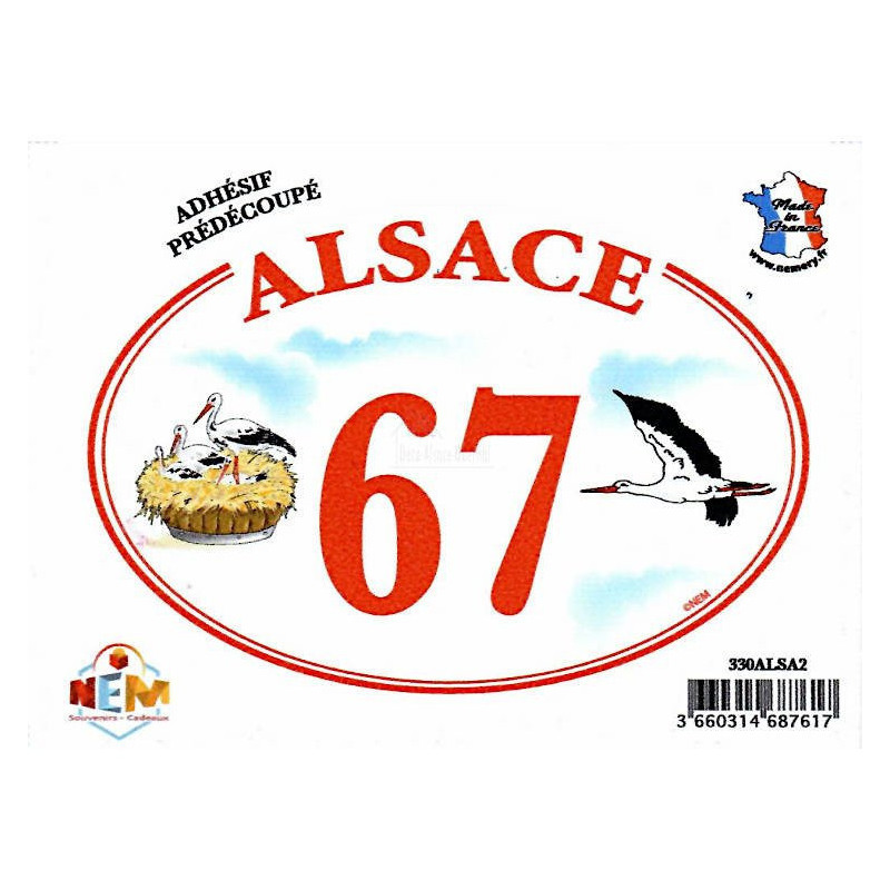 Autocollant Alsace 67