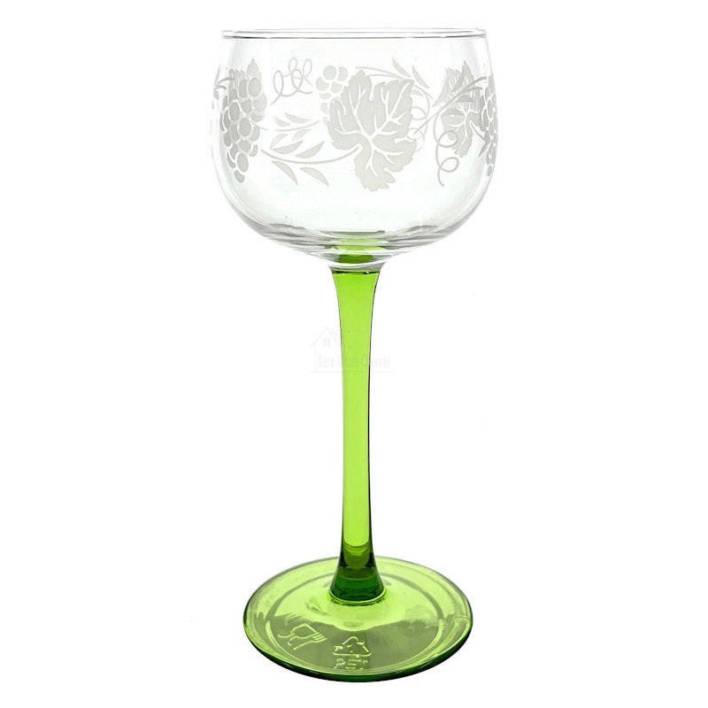 6 Verres à Vin d'Alsace différents décor Alsace