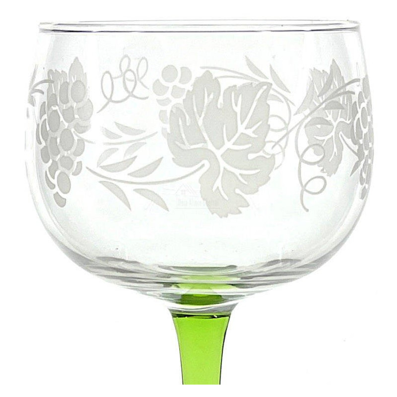 6 Verres à Vin d'Alsace différents décor Alsace
