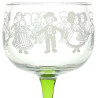 6 Verres à Vin d'Alsace différents décor Alsace