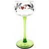 6 different Alsace Wine Glasses with Alsace decoration