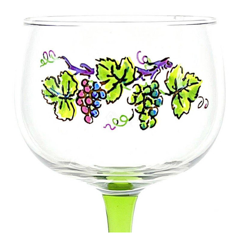 6 Verres à Vin d'Alsace différents décor Alsace