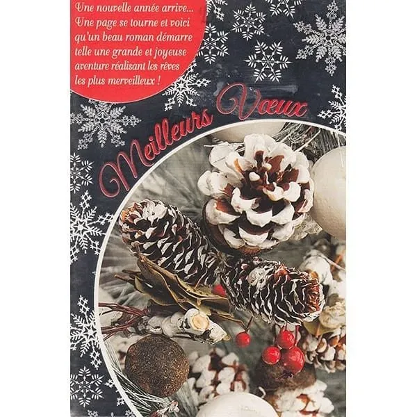 Snowy Pine Tree Greeting Card and Best Wishes