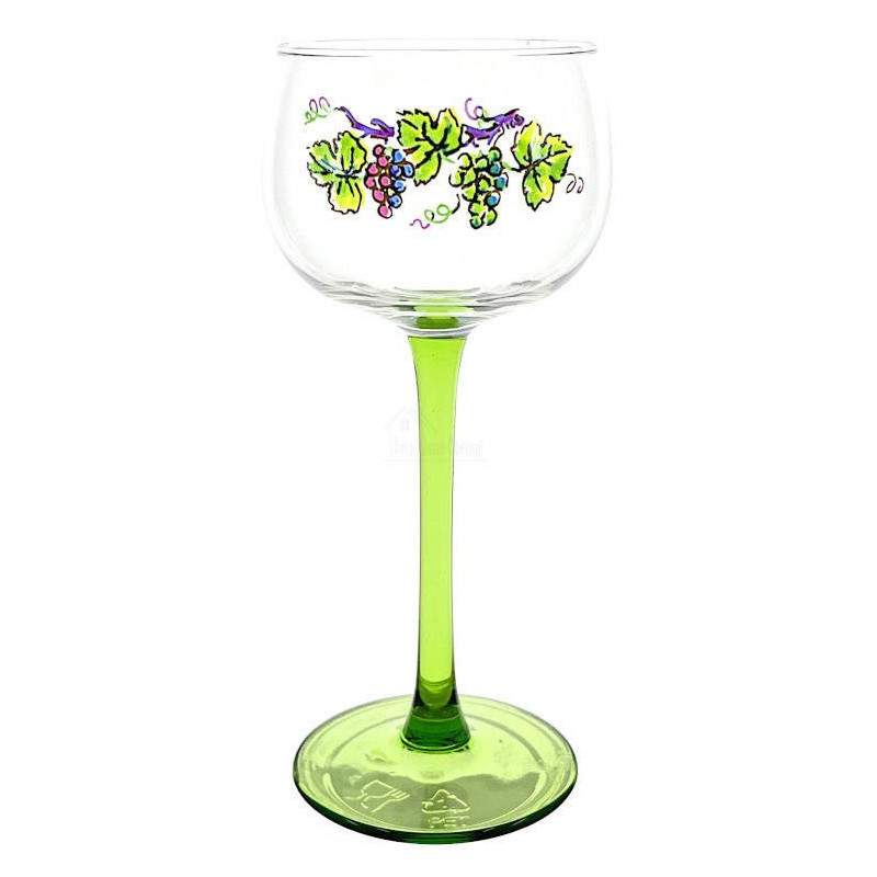 6 Verres à Vin d'Alsace différents décor Alsace