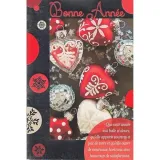 Christmas and Happy New Year Decor Greeting Card