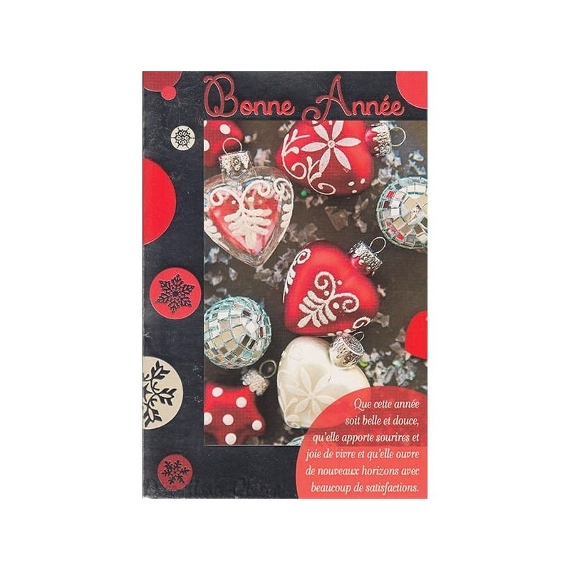 Christmas and Happy New Year Decor Greeting Card