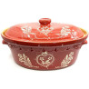 Grande Terrine à Baeckeoffe Soufflenheim rouge Coeur 47 cm