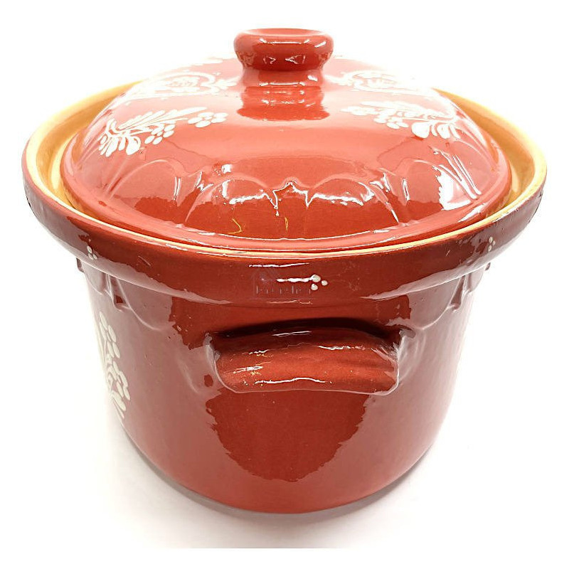 Grande Terrine à Baeckeoffe Soufflenheim rouge Coeur 47 cm