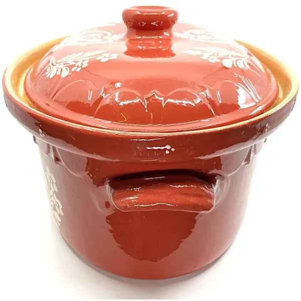 Grande Terrine à Baeckeoffe Soufflenheim rouge Coeur 47 cm