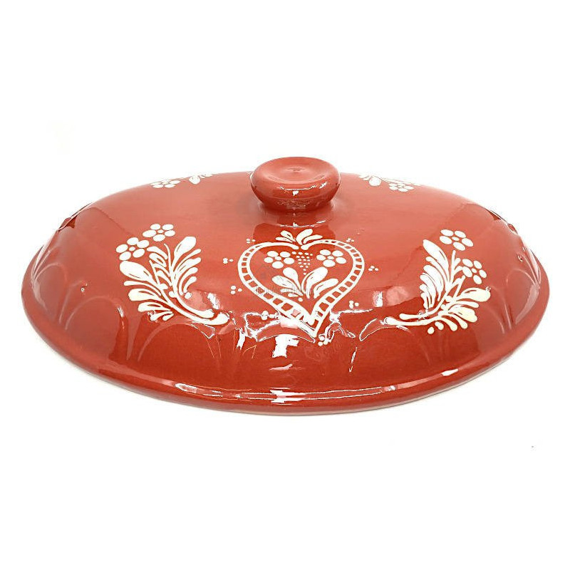 Grande Terrine à Baeckeoffe Soufflenheim rouge Coeur 47 cm