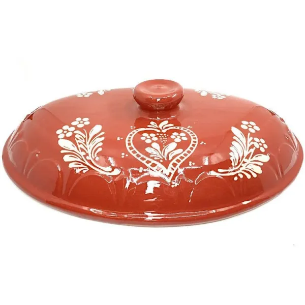 Grande Terrine à Baeckeoffe Soufflenheim rouge Coeur 47 cm