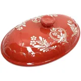 Große Terrine Baeckeoffe Soufflenheim rot Herz 47 cm