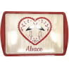 Metal Serving Tray with Heart and Stork design 38 cm