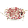Panier avec anses en Osier et Tissu Alsacien 19 cm