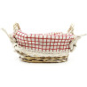 Panier avec anses en Osier et Tissu Alsacien 19 cm